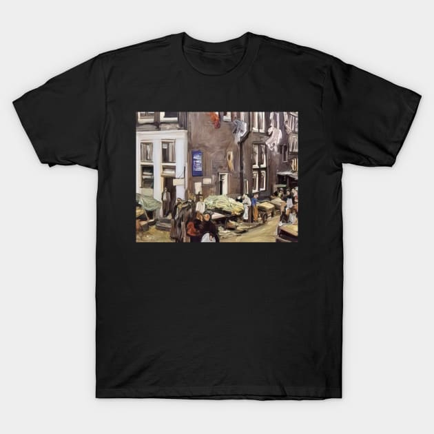 jewish quarter in amsterdam 1905 - Max Liebermann T-Shirt by Kollagio